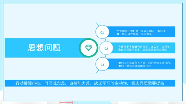 可爱卡通风高中三年级期末家长会PPT模板