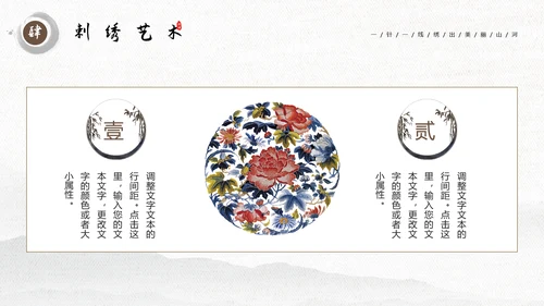 刺绣传承中国风PPT模板