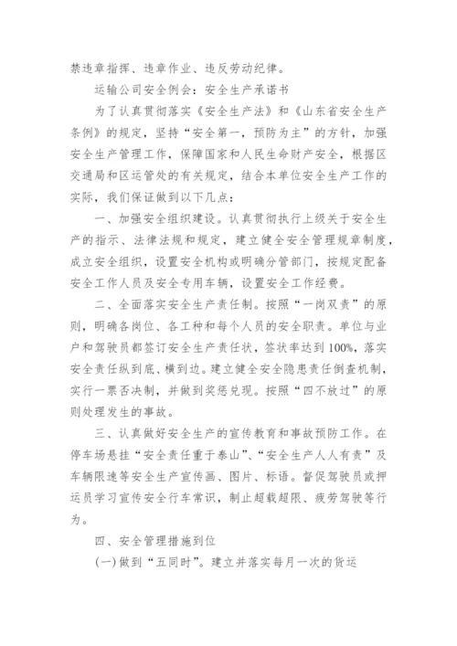 运输公司安全例会_运输公司安全会议制度.docx