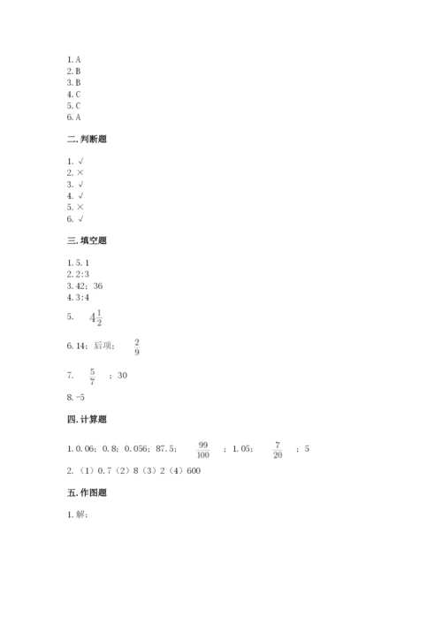 怀远县六年级下册数学期末测试卷（名校卷）.docx