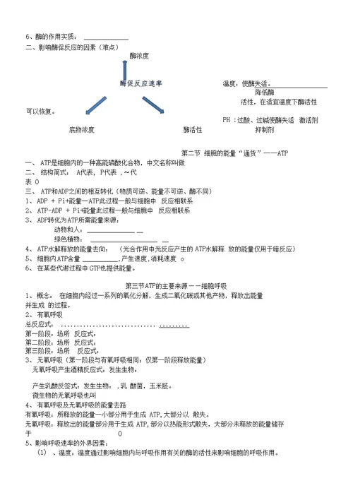 最全高中生物必修一二三知识点归纳填空最全