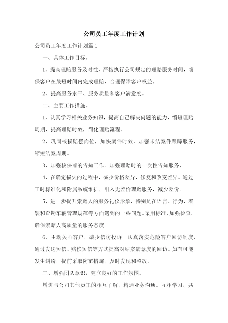 公司员工年度工作计划.docx