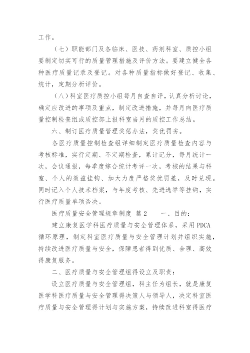 医疗质量安全管理规章制度.docx