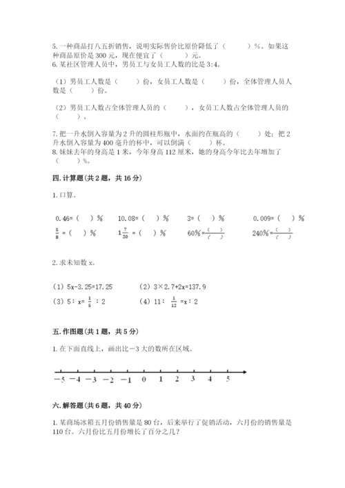 冀教版小学六年级下册数学期末综合素养测试卷【全优】.docx