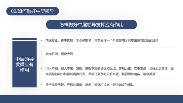 中层管理干部培训PPT模板