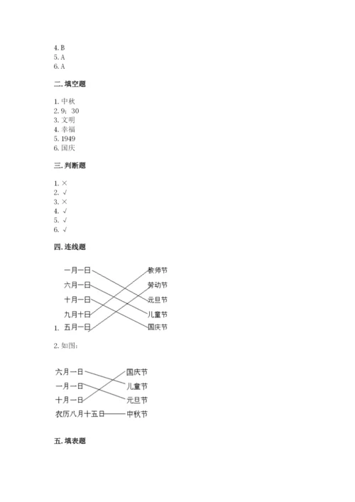 最新部编版二年级上册道德与法治期中测试卷（培优b卷）.docx