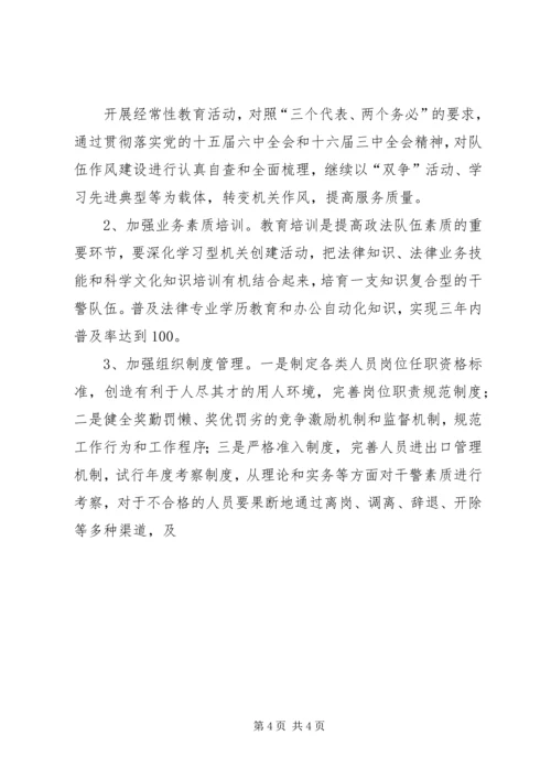 司法行政队伍建设工作汇报 (5).docx