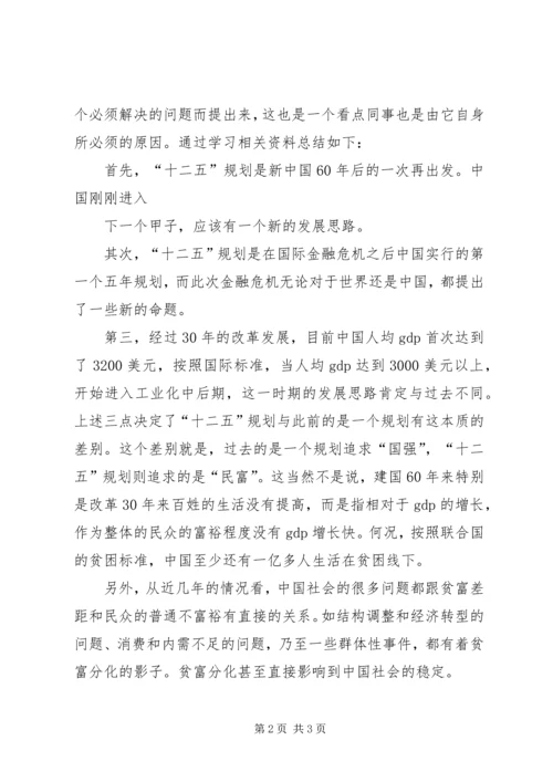 浅谈《十二五规划》的学习心得 (4).docx