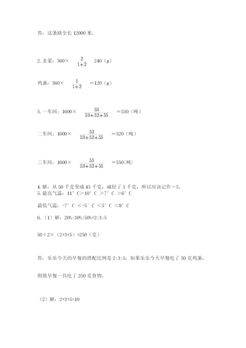 小学数学六年级下册竞赛试题精品【突破训练】.docx