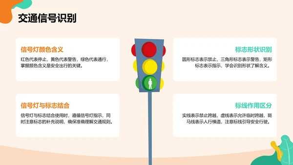 橙色插画风全国中小学生安全教育PPT模板