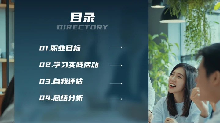 通用版大学生职业生涯规划职业生涯展示PPT模版