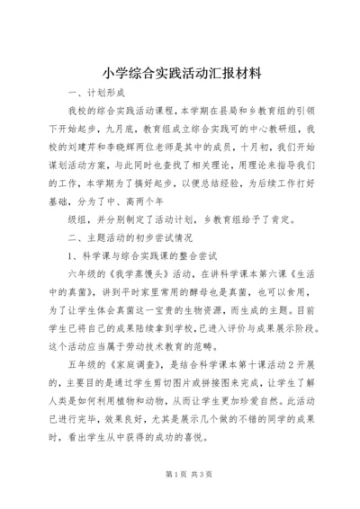 小学综合实践活动汇报材料 (3).docx