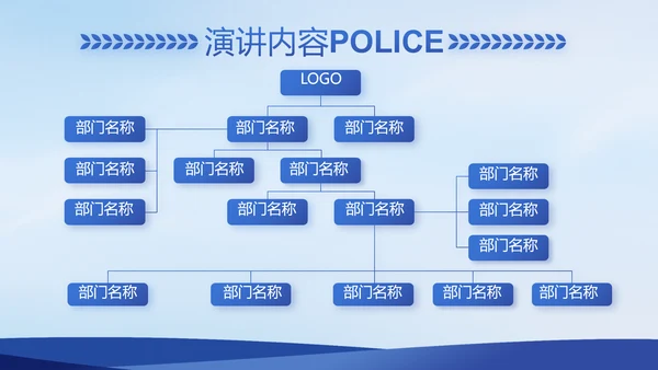蓝色大气警察公安案件汇报PPT