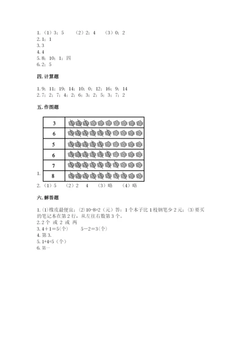 北师大版一年级上册数学期中测试卷及完整答案【名师系列】.docx