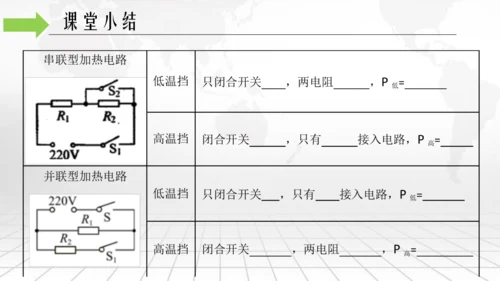 第十八章 电功率 本章复习与测试 电功率之加热保温挡位专题 单元复习课件(共20张PPT) 2023