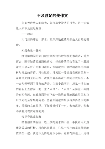 不及驻足的美作文.docx