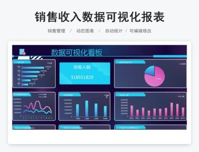 销售收入数据可视化报表