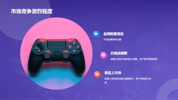 紫色插画游戏娱乐行业年终总结PPT模板