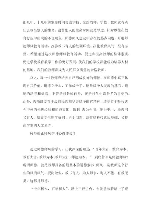 树师德正师风学习心得体会.docx