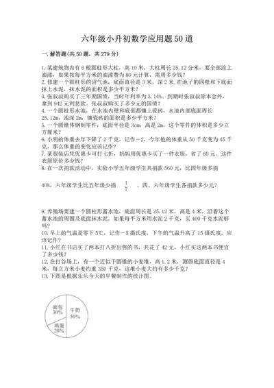 六年级小升初数学应用题50道精品带答案.docx