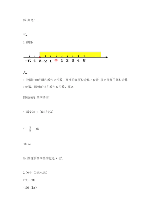 小学六年级数学摸底考试题完美版.docx