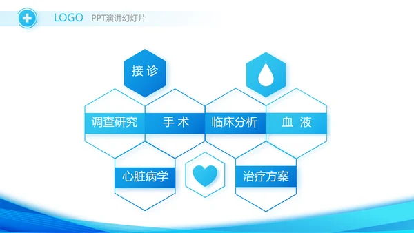 蓝色大气智慧医疗建设方案活动动态PPT模板