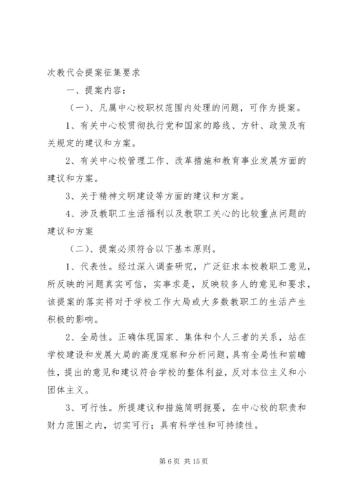 学校五届四次教代会提案征集报告.docx