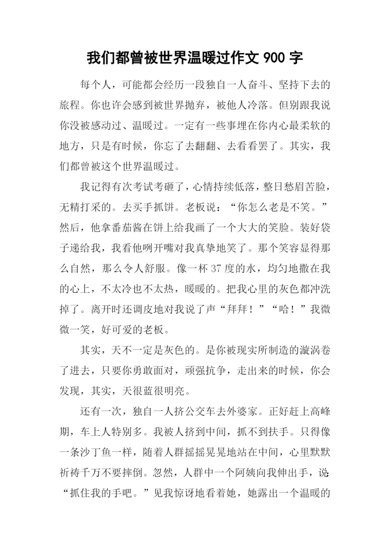 我们都曾被世界温暖过作文900字.docx