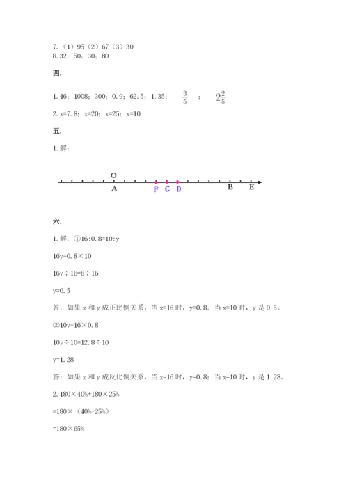 沪教版六年级数学下学期期末测试题附完整答案【易错题】.docx