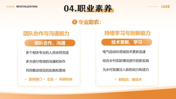 橙色简约风暑假社会实践三下乡报告PPT模板