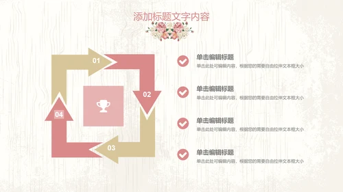 唯美欧式花纹手绘水彩复古PPT模板