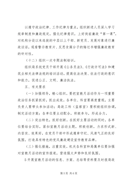 第十六个党风廉政建设宣传教育月活动情况报告 (4).docx