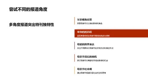 打造母亲节特刊