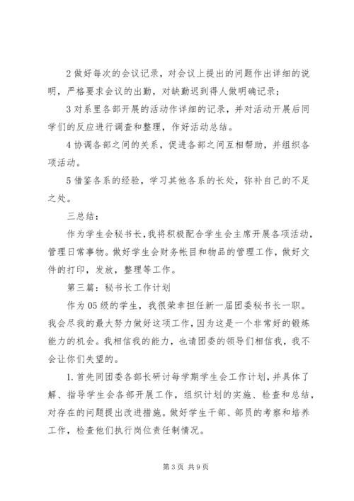 秘书长工作计划五篇.docx
