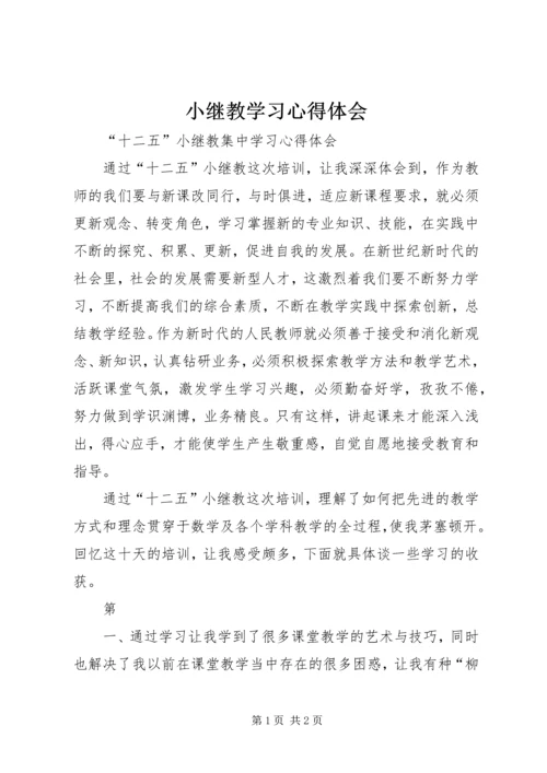 小继教学习心得体会 (3).docx