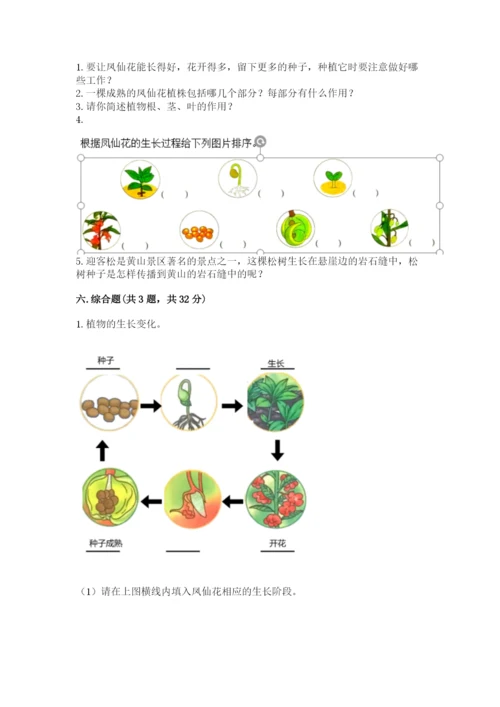 科学四年级下册第一单元植物的生长变化测试卷（精华版）.docx