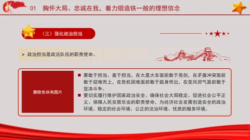 政法系统党课：筑牢政治忠诚，锻造四个铁一般政法铁军ppt
