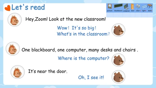 Unit 1 My classroom-Part A Let's talk & learn 课件(共