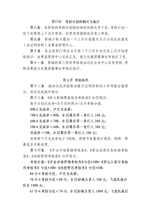 恒大影城筹备综合考核管理办法.docx