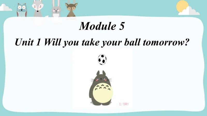 Module5Unit1 Will you take your ball tomorrow 课件(共