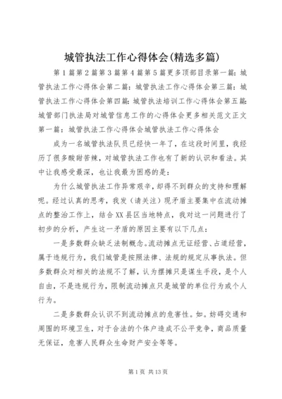 城管执法工作心得体会(精选多篇).docx