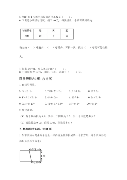 人教版五年级上册数学期末考试试卷【易错题】.docx