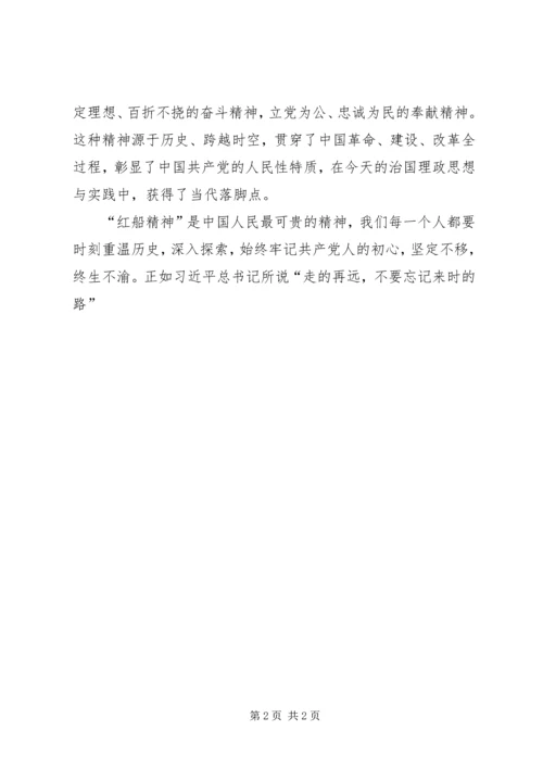 学习红船精神心得体会精编.docx