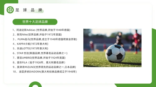 绿色简约风欢迎走进足球世界PPT模板