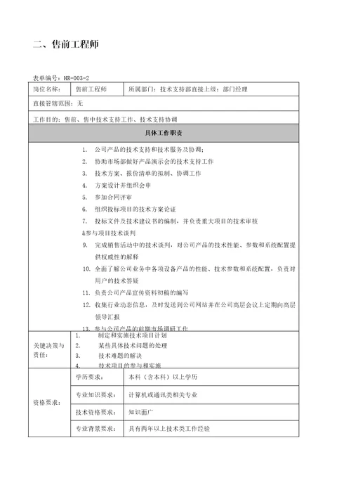 科技公司技术支持部部门管理手册