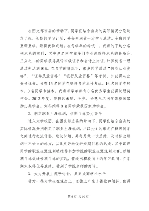 五四红旗团支部申请评选材料.docx