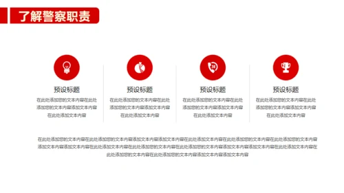 公安民警110人民警察节通用PPT模板