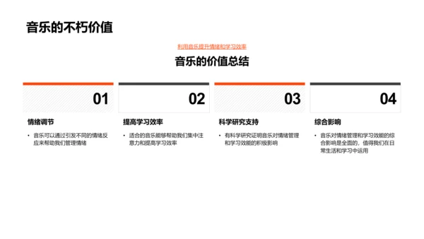 音乐调控学习效能PPT模板