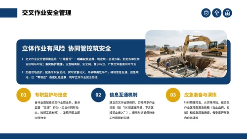 蓝色商务建筑工地安全生产月主题会议通用PPT模板