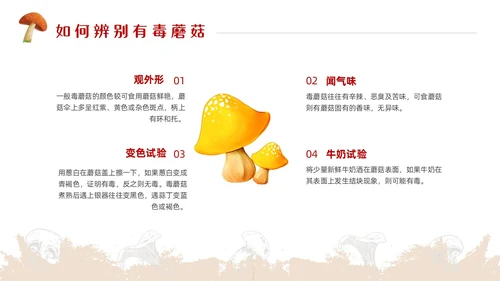 红色简约风毒蘑菇安全教育主题班会安全生产